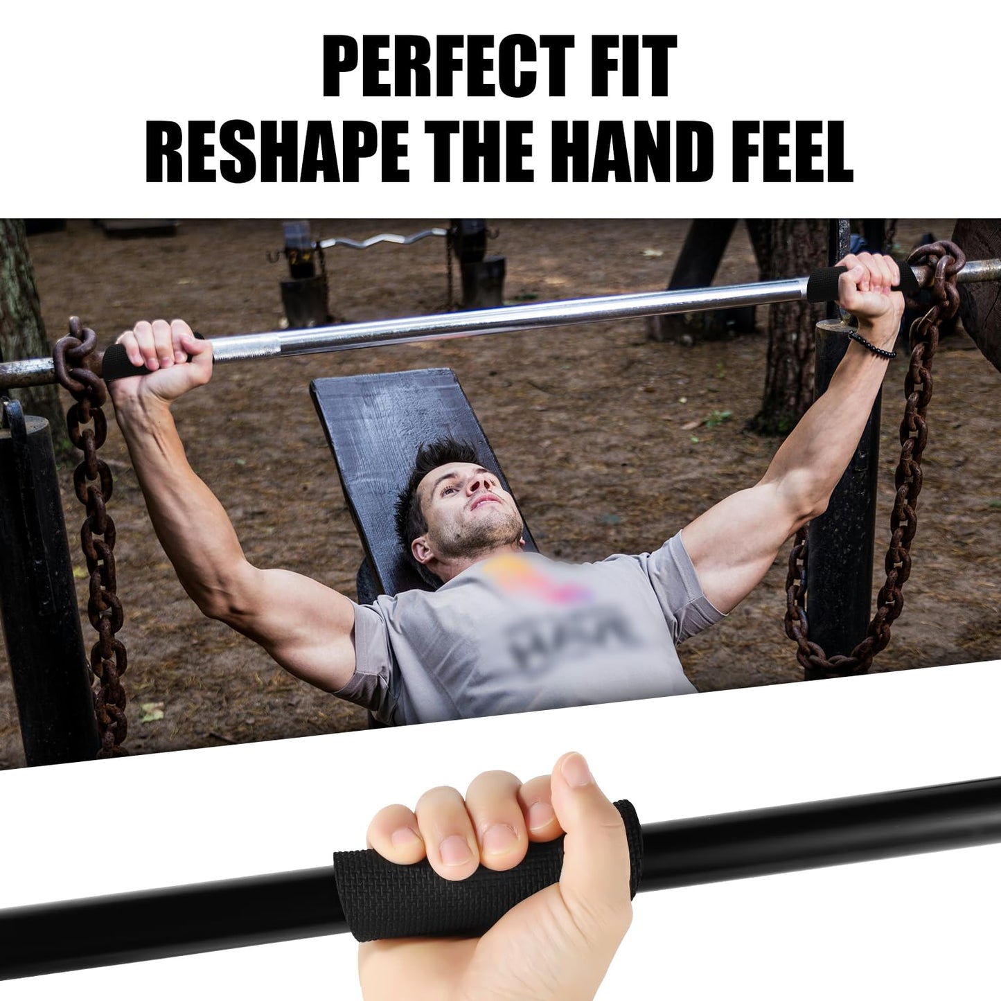 Gosknor 10pcs Gym Grip Pads for Weightlifting, Rubber Gymnastics Bar Hand Grips for Weight Lifting Versa Grips, RAlternative Workout Power Pull Up Gloves for Women Men No Sweaty Hands