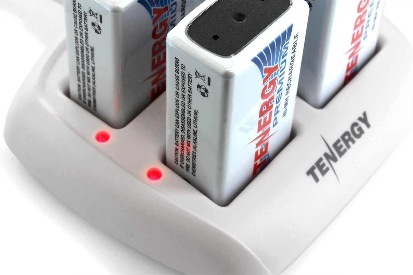 Tenergy TN136 9V 4-Bay 9 Smart Battery Charger for Rechargeable NiMH Volt Batteries