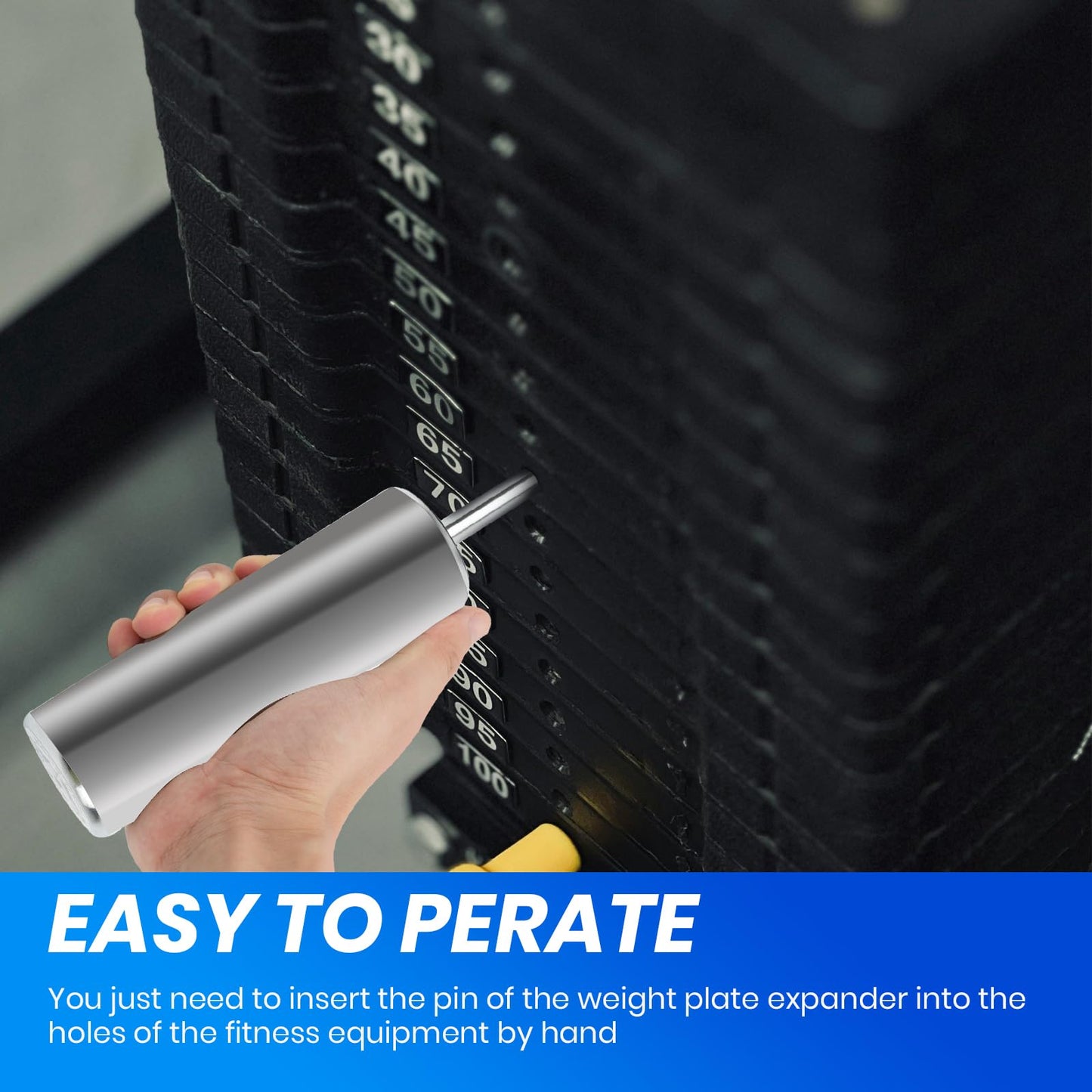 EDAGBHD Weight Stack Pin Extender for Gym Cable Machine & Home Gym, Ø 10 mm, Allowing Additional Olympic Weight Plates, Made of Durable Steel for Secure and Long-Lasting Use