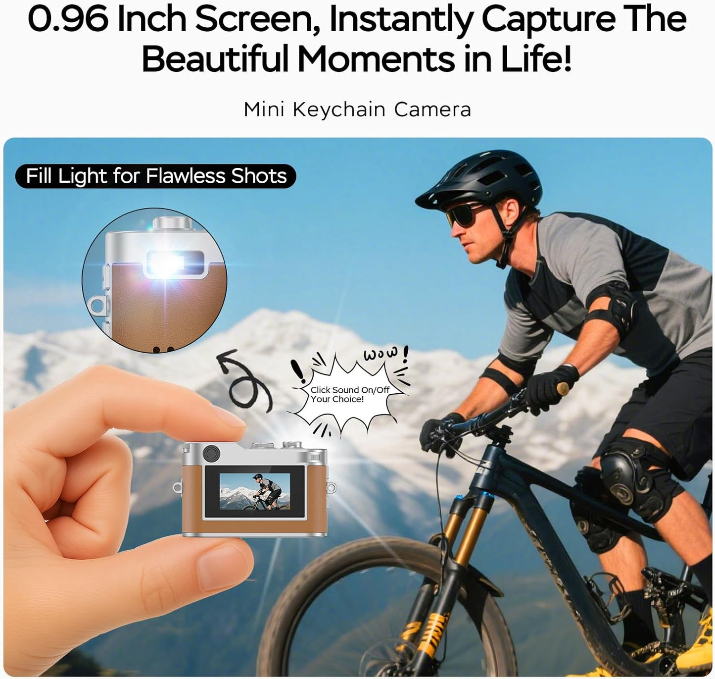 Dienspeak 1080P 12MP 32GB Mini Retro Camera with Video, Photos, Keychain Digital Camera, Ultra-Compact Tiny Camera
