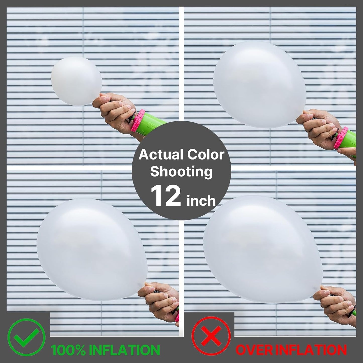 PartyWoo Pearl White Balloons - 145-Piece Metallic Latex Balloon Arch Kit for Weddings & Parties | 5-12 Inch Sizes