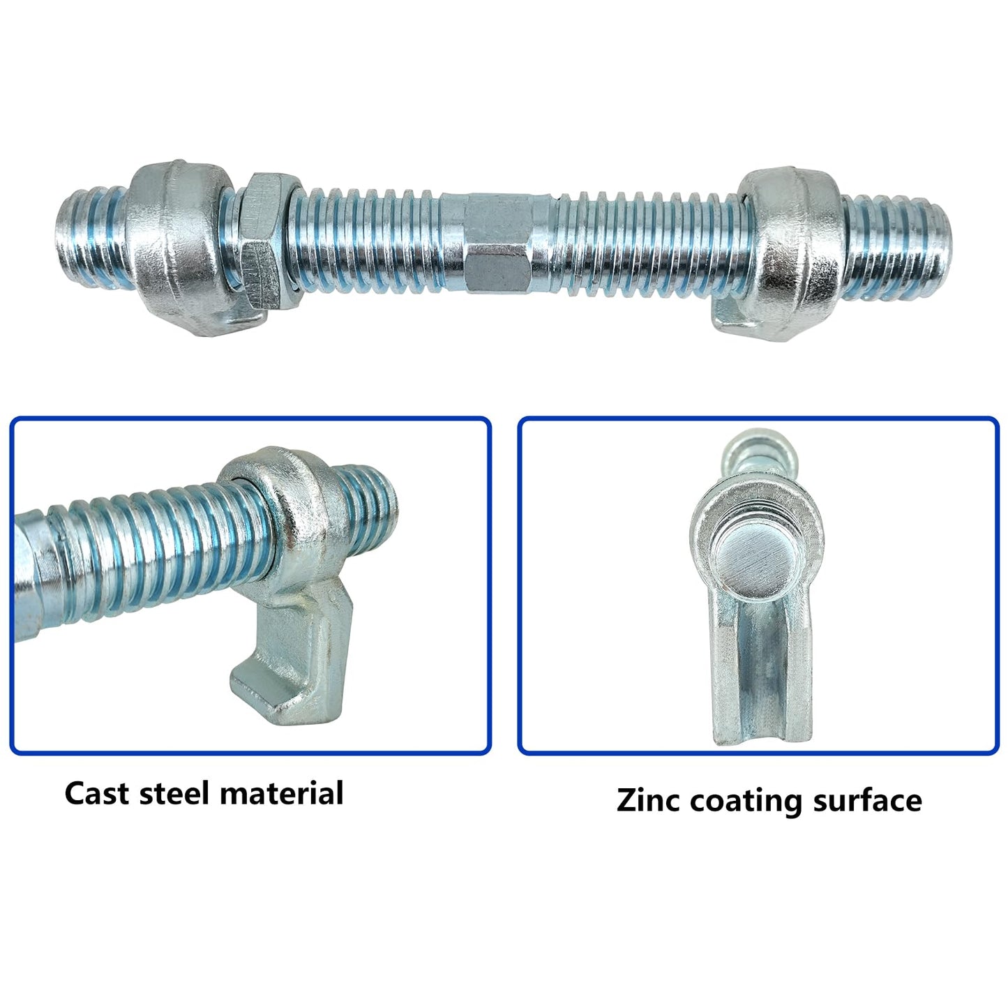 ZUVELLO 280 MM Shipping Container Screw Clamp Bridge Fittings for Sea Harbor Freighter and Rail Standard Container Connect Lock Box, 6 Pack