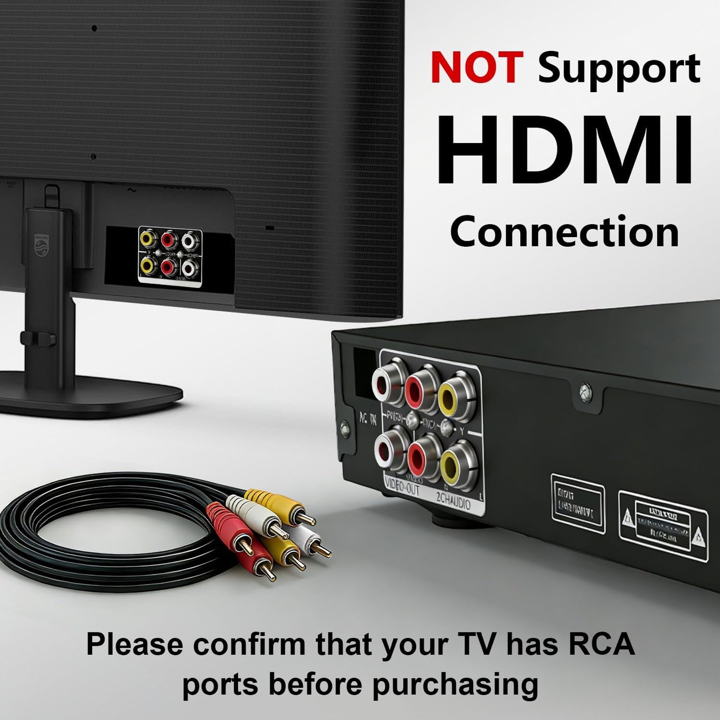 MAITE 128G DVD Player, Region Free DVD Players for CD/DVD's, Compact DVD Player Supports NTSC/PAL System with AV Stable