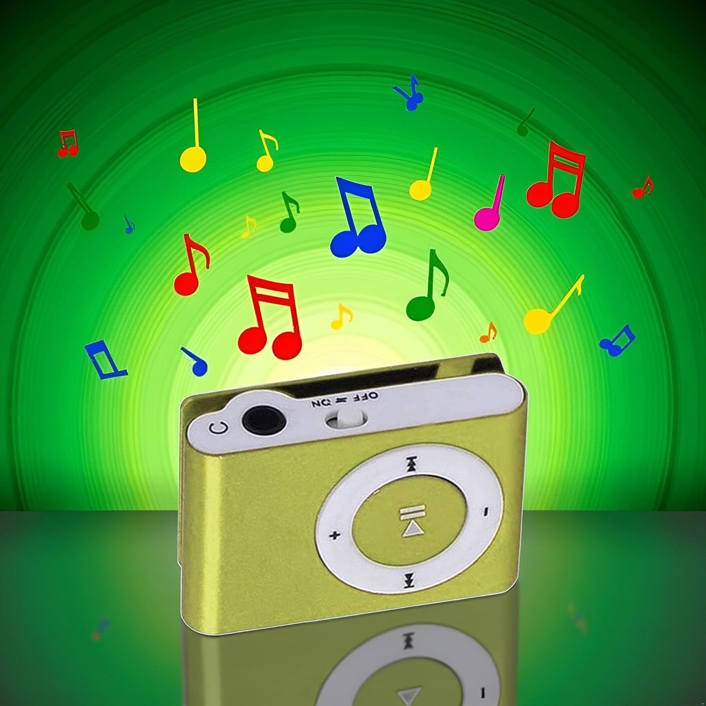 ZhangyiHot Mp3 Green Colors Portable Metal Mini Clip Sport Player No Memory Card Music Player with Tf Slot Nice