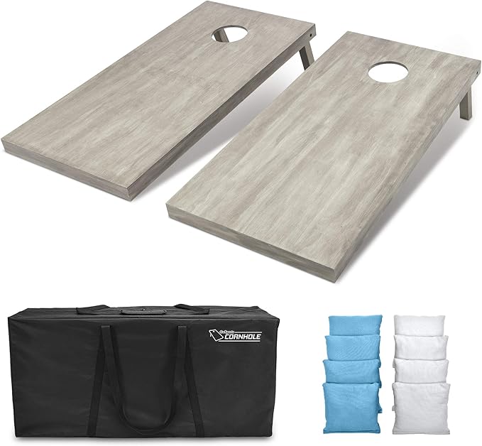 GoSports 4 ft x 2 ft Regulation Size Wooden Cornhole Boards Set - Includes Carrying Case and Bean Bags (Choose Your Colors) Over 100 Color Combinations