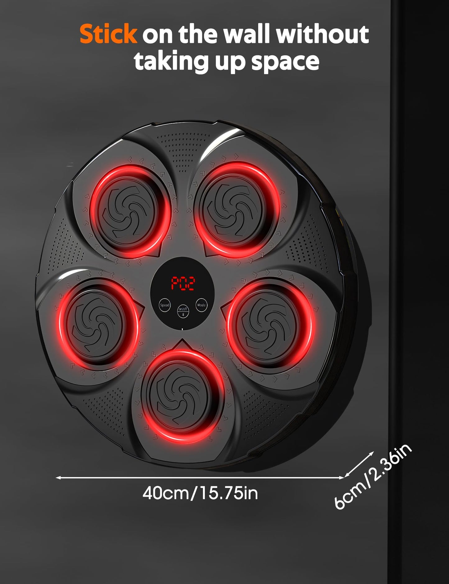 Olook Music Boxing Machine for Adults Kids, Bluetooth Music Punching Machine with Gloves, Wall Mounted Boxing Trainer, 9 Modes & 9 Speed Boxing Equipment for Gym Home, Office
