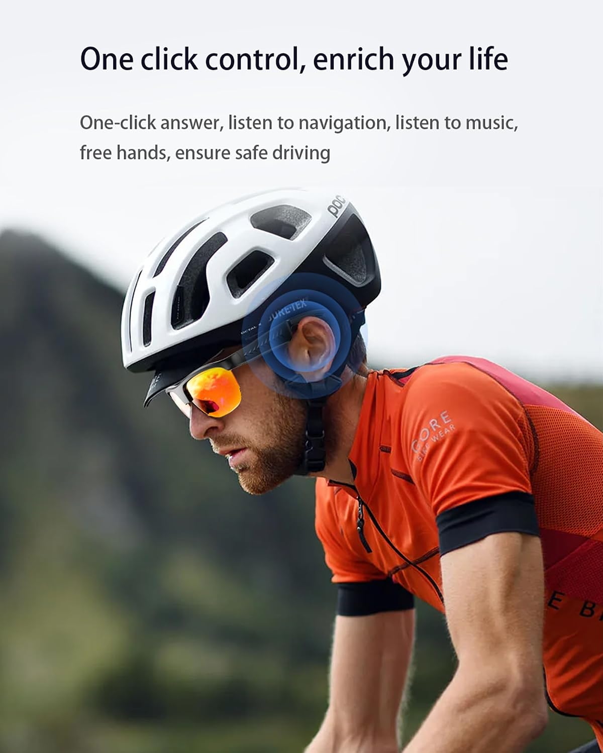 Coucur Bluetooth Glasses with Bluetooth Speaker-No Camera Smart Glasses UV Protection Polarized Sunglasses, Touch