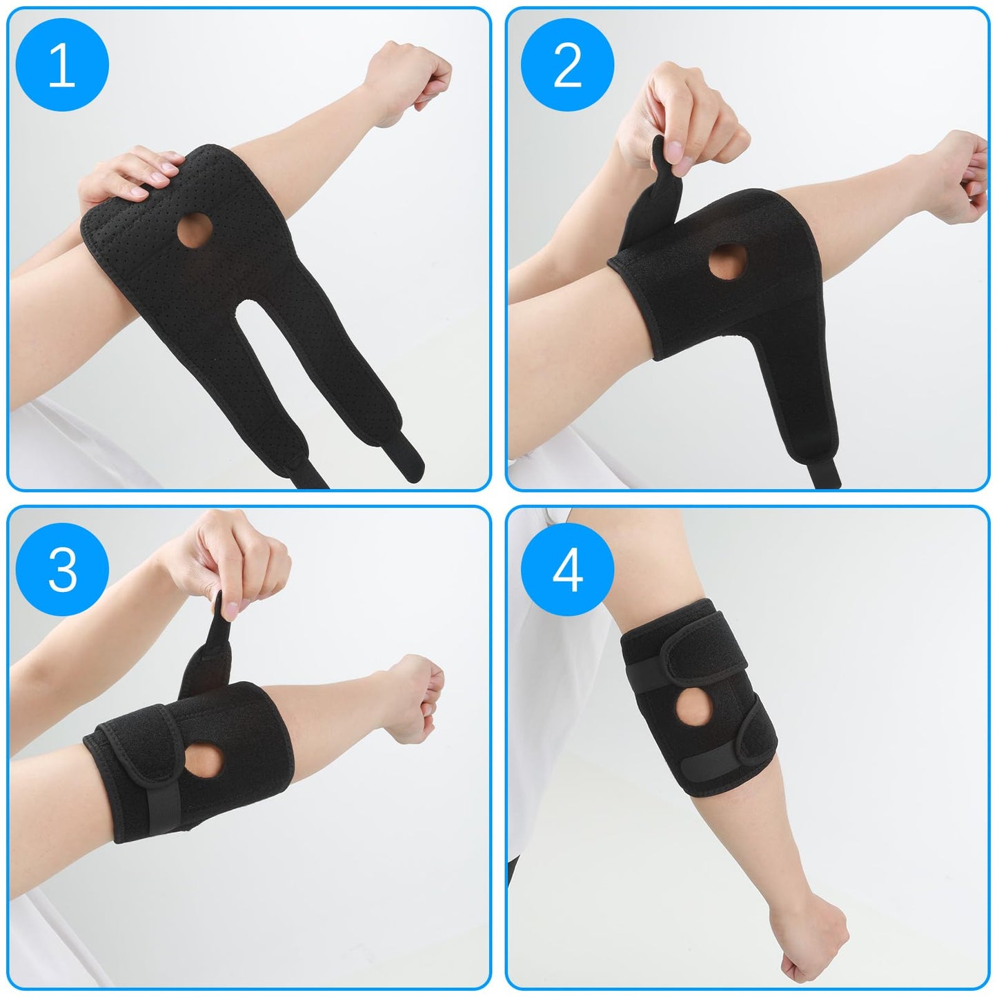 WY LIGHTING LEVEL Elbow Compression Sleeve with Removable Strap for Men & Women, Elbow Support Brace Ulnar Nerve Entrapment Splint Tendonitis Support Strap for Golfer Epicondylitis Weightlifting