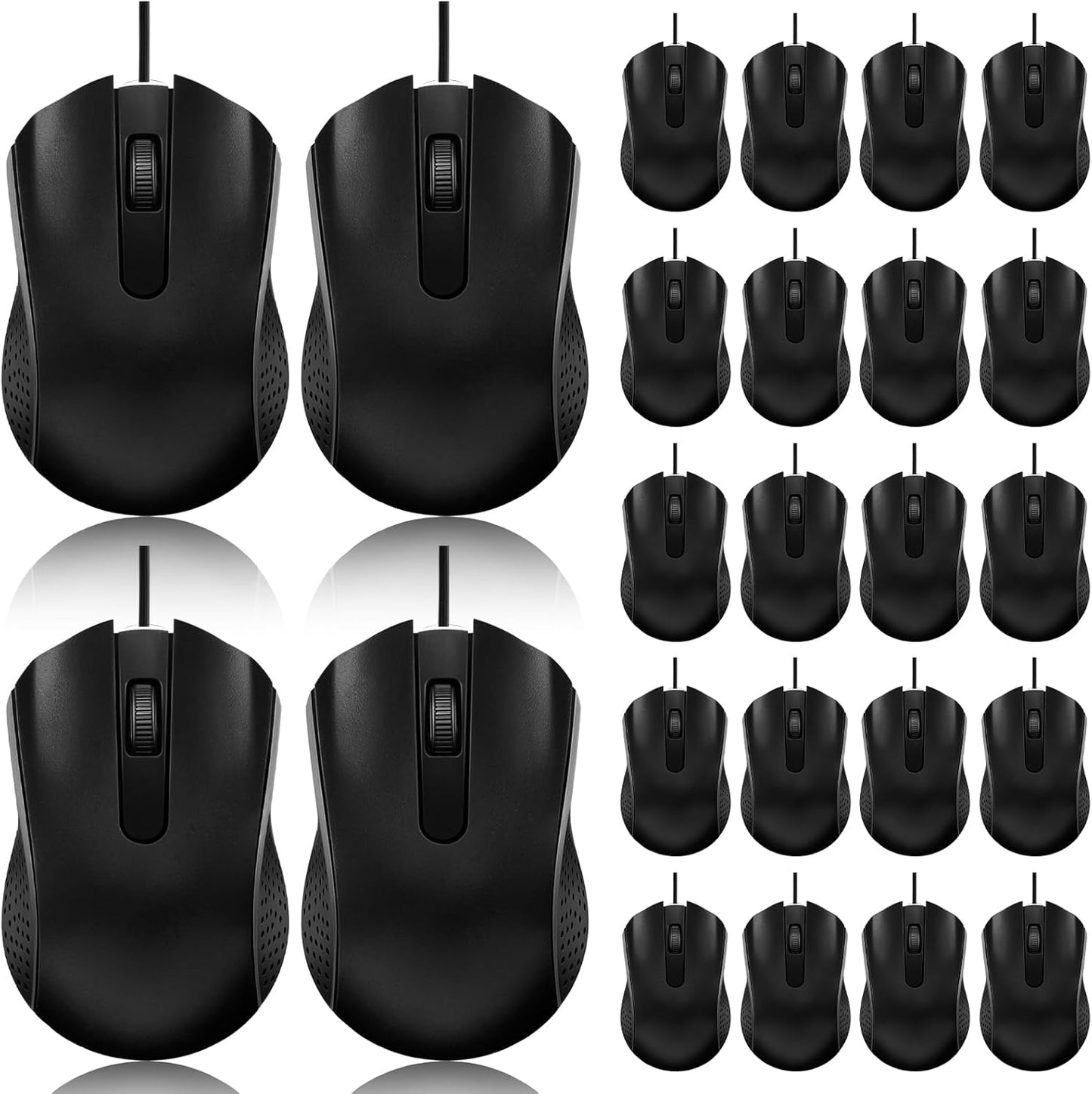 SUNYIWJIE 12 Pack (12) Wired Mouse Bulk Computer Mouse Wired with Ergonomic Design Computer Mice Plug and Play USB