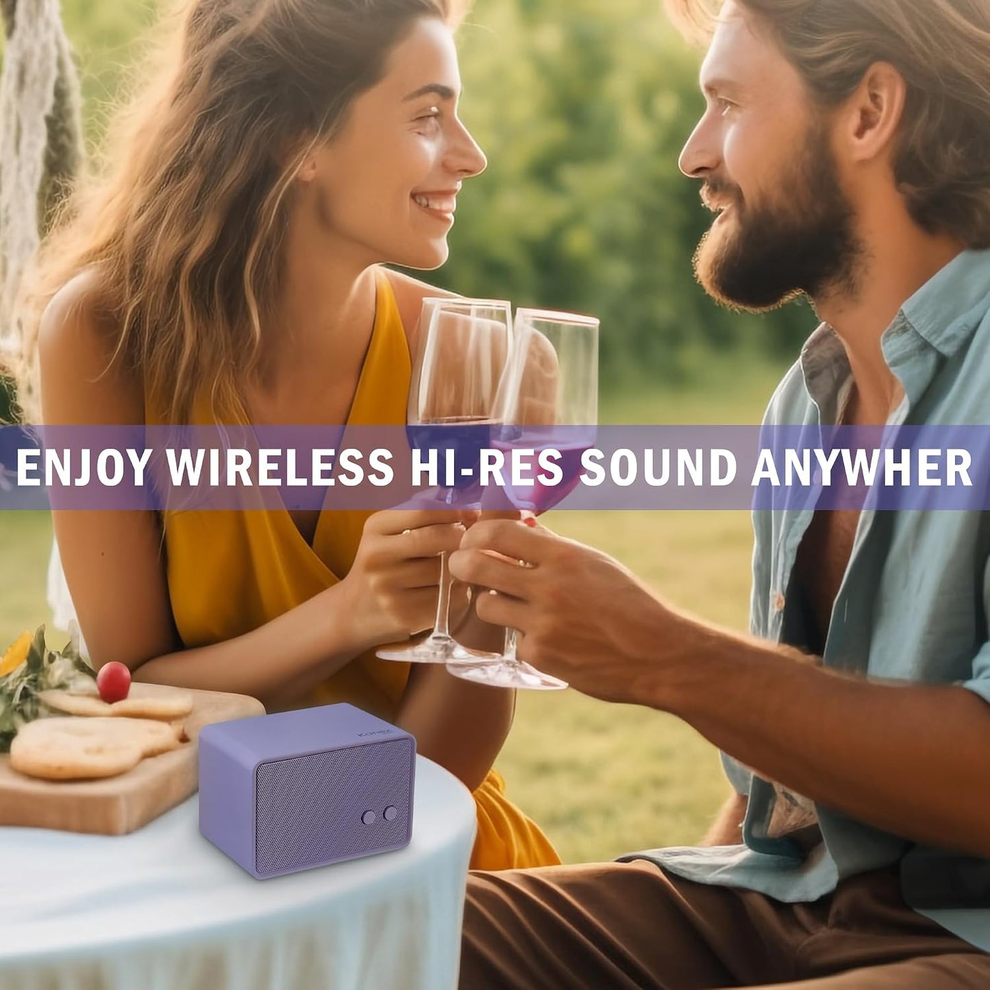 Konex audio 5W V5.0, 12H K-Cube-PP Bluetooth Speaker, HD Sound, Bluetooth Playtime, Purple