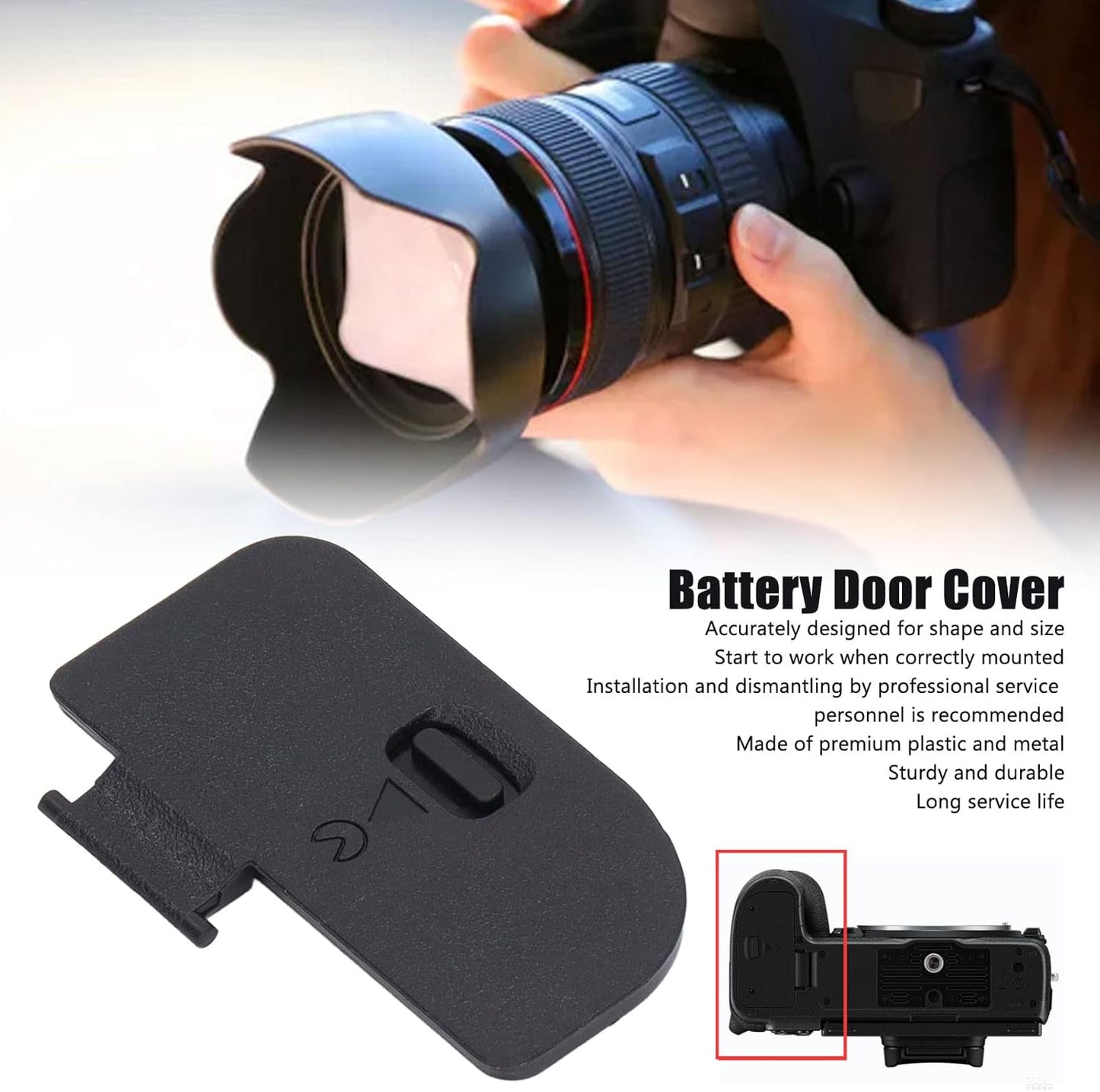 Z5 Z6 Z7 Z6II Z7II Replacement Battery Door Cover Lid for Camera, Battery Compartment Cover for Micro SLR Cameras