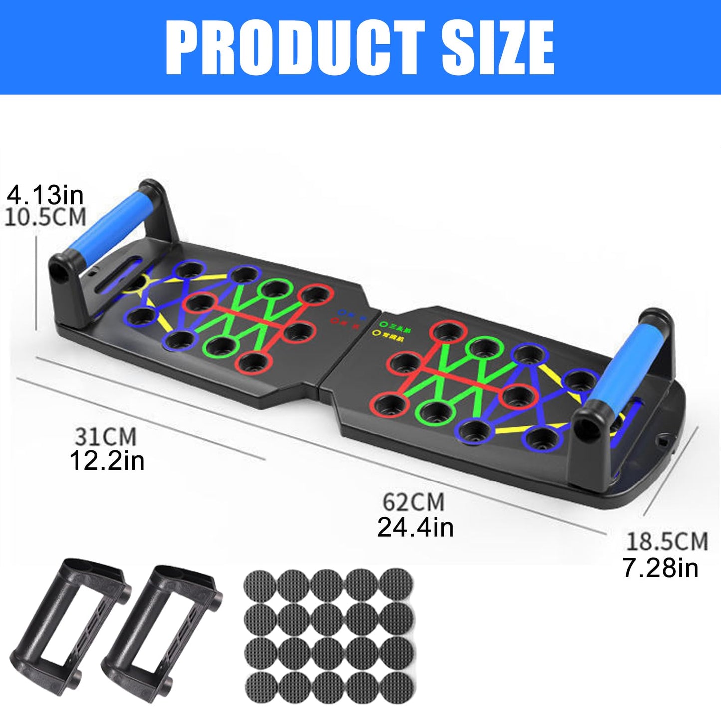 Pushup Stands Exercise Board Muscle Board For Home Push Up Boards Multifunctional Foldable Fitness Workout Tool Boards Exercise Tool