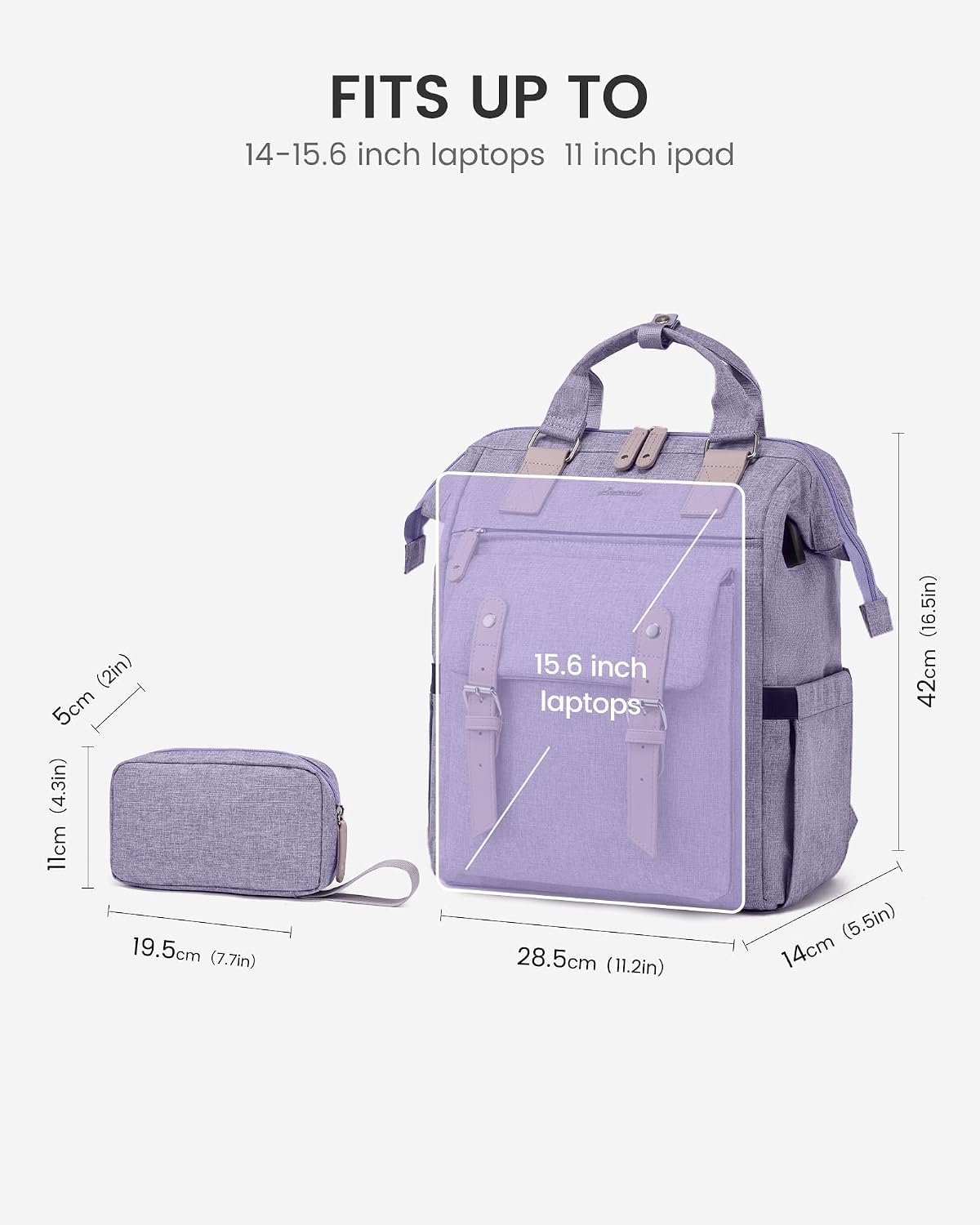 Backpack 15.6 Inch Backpacks Daypack, 15.6 inch LOVEVOOK Laptop for Women, Teacher Nurse Bag Work Travel Computer