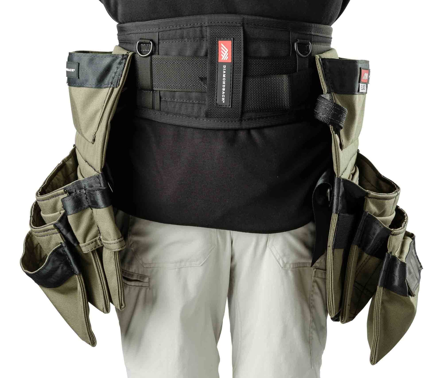 Diamondback Denali 2.0 Tool Belt System - Includes 6″ Diamondback Belt, Hammer & Flat Bar Holsters - Perfect for Carpenters, Framers & Remodelers - Versatile Tool Belts for Men & Women