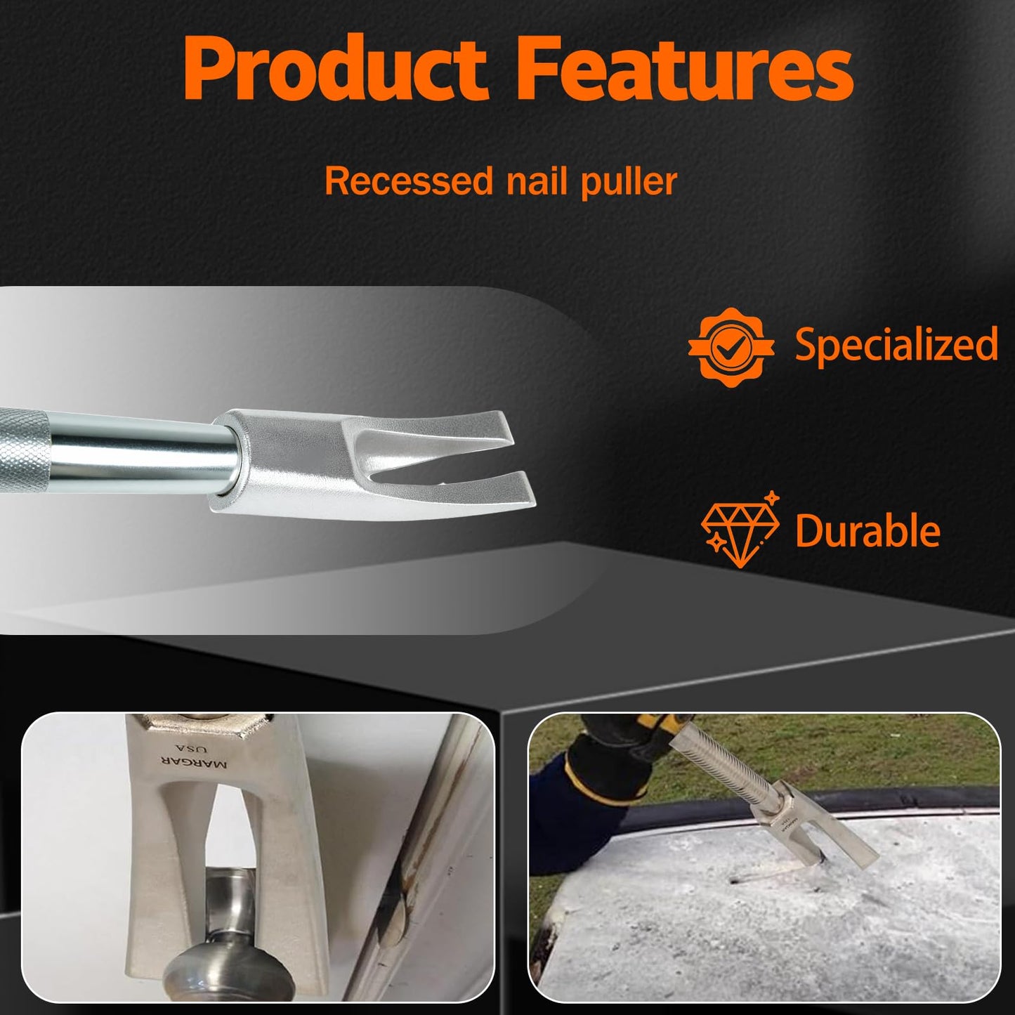 30 inch Halligan Bar, High-Precision Carbon Steel Construction, Halligan Forced Entry Tools, Firefighter Tool for Fire Rescue and Emergency Breakthroughs
