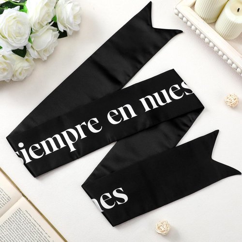Fanfanwin Funeral Sash - Memorial Wreath Ribbon for Casket | 58x4'' Black - Celebrate Life