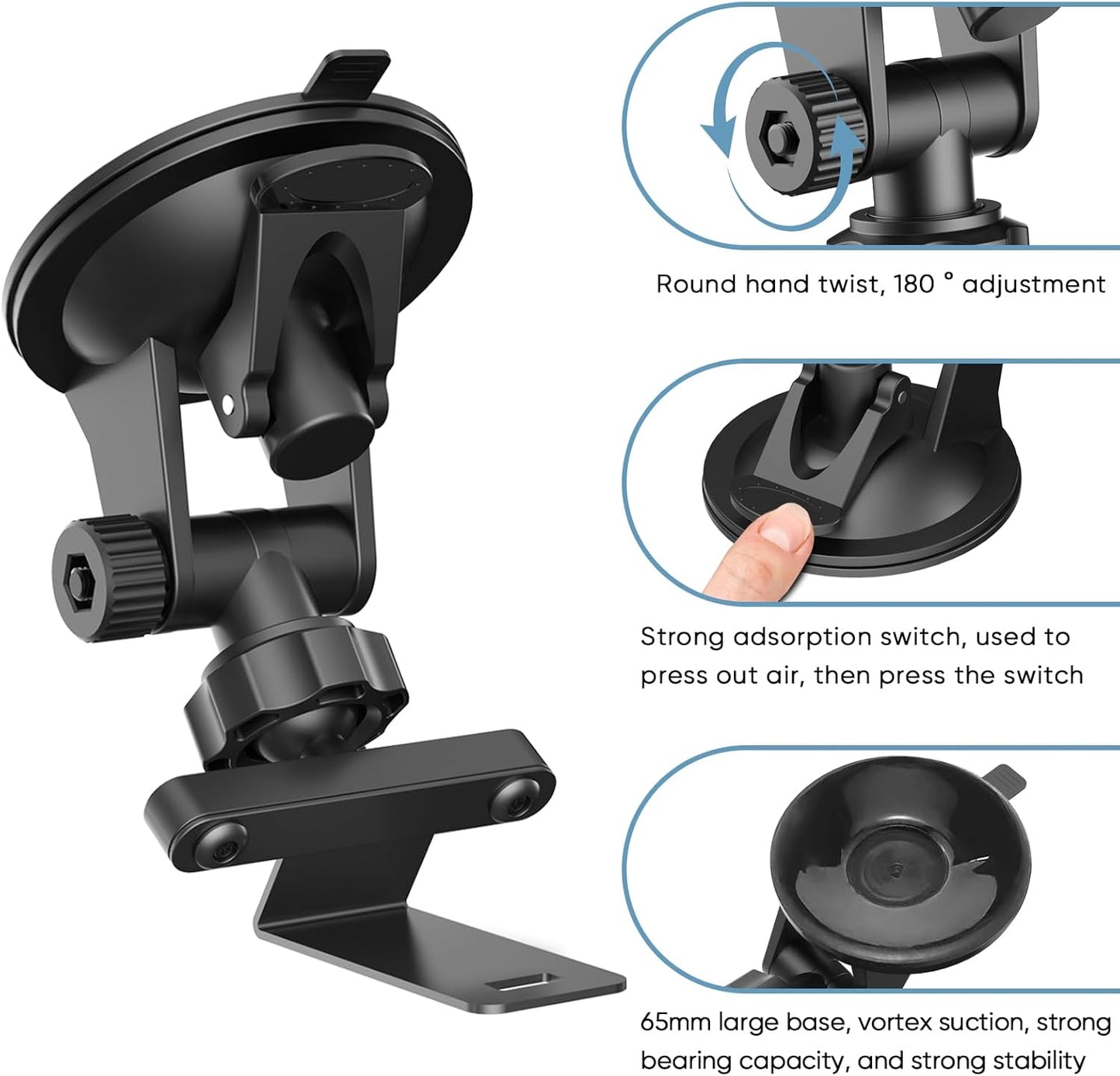 Vovucai R7 R8 Suitable for Uniden Radar Detector, Car Radar Detector Suction Cup Bracket, Windshield and Dashboard