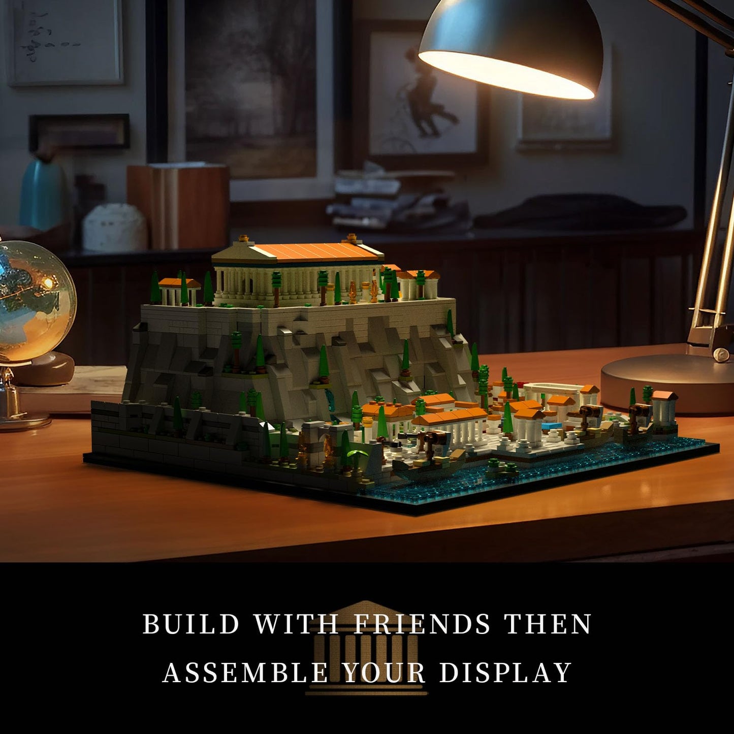 Givenni Architecture The Acropolis in Athens Building Sets; Collectible Model for Adults; Home Décor Model Building Kit, Creative DIY Activity, Famous Landmarks Collection (1947 Pieces)