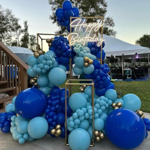 Awenztech Royal Blue Balloon Arch Kit - 120 Pcs of Latex Balloons in Various Sizes for Celebrations
