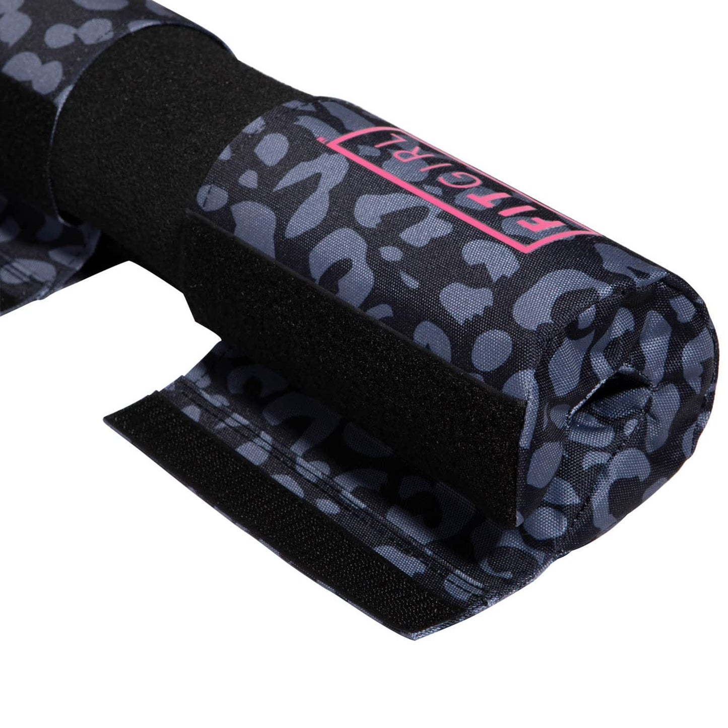 FITGIRL - Squat Pad and Hip Thrust Pad for Leg Day, Barbell Pad Stays in Place Secure, Thick Cushion for Comfortable Squats Lunges Glute Bridges, Olympic Bar and Smith Machine (Deluxe Animal)