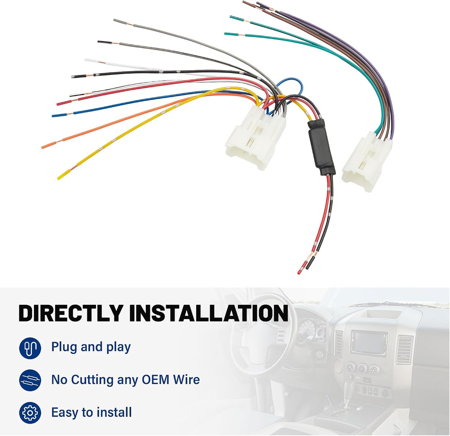 2006-2018 1998-2019 4Runner RED WOLF Car Radio Wiring Harness Built-in Resistors Protect Vehicles Battery Replacement