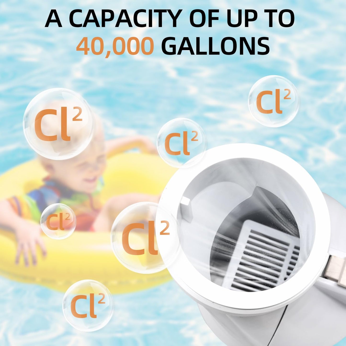 Autopartsfreer Pool Chlorinator Salt Cell, Compatible with Hayward T-CELL-15 W3T-CELL-15, for Salt Water Pool Chlorine Generator Systems, Up to 10,000 Hours Theoretical Service Life