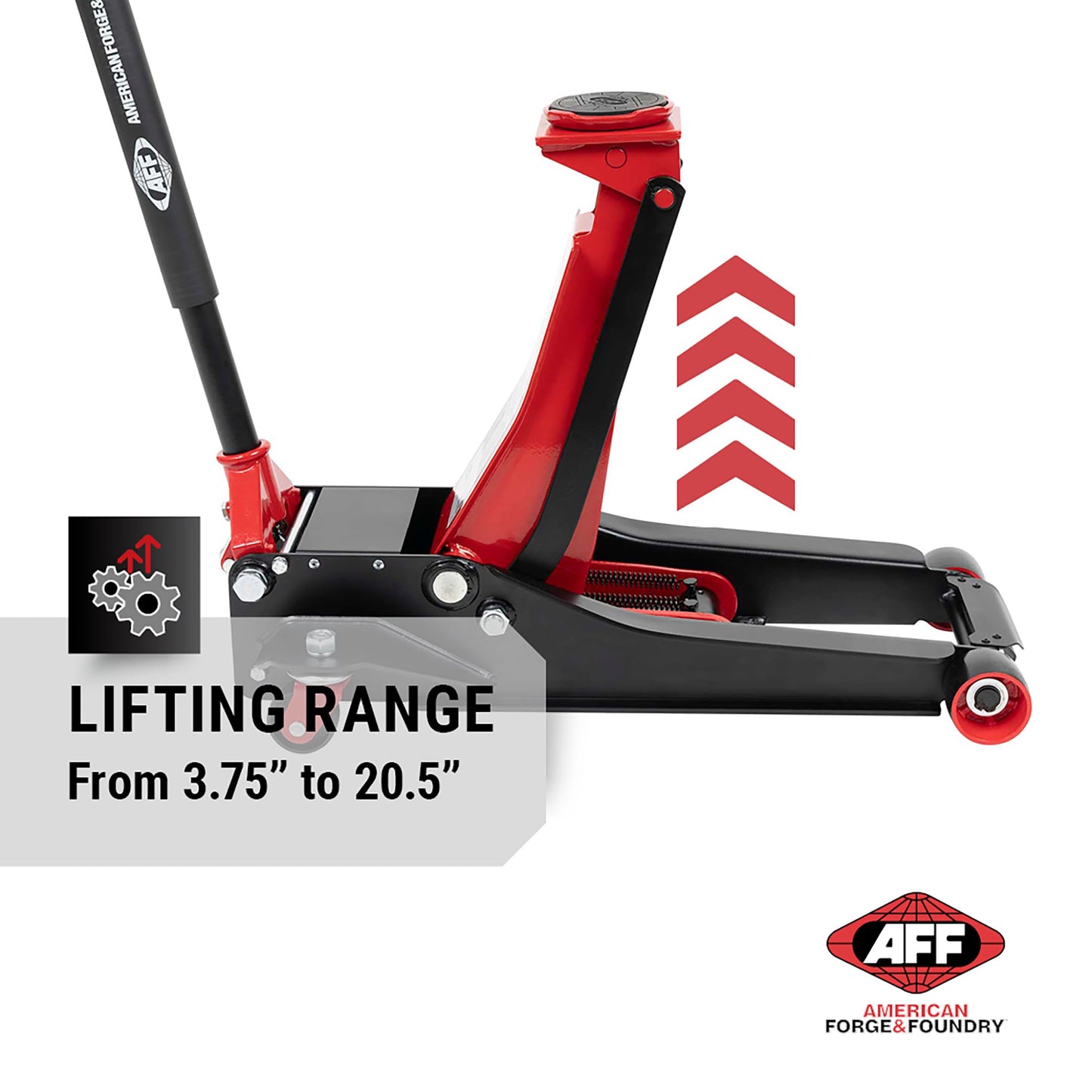 AFF 3.5 Ton Floor Jack - Low Profile Car Jack with Lightning Lift Hydraulic - Heavy Duty
