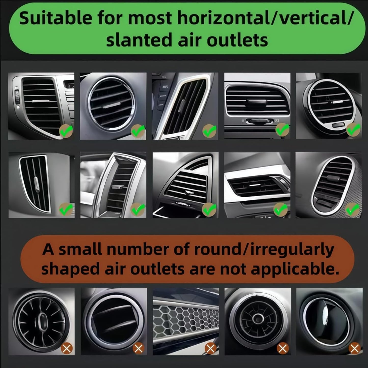 cdipkif 360 car air Vent Holder, Top-of-The-line car Phone Holder for iPhone Adjustable Angle, Compatible