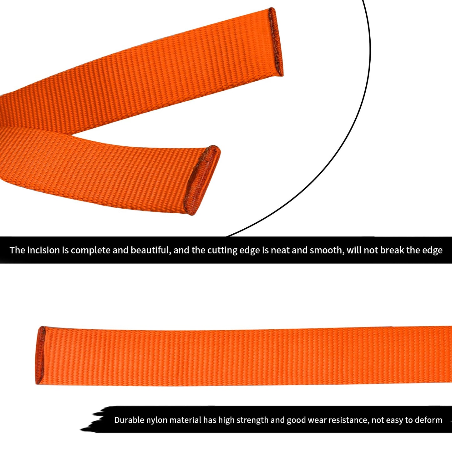 SEPEAK 1 inch Nylon Tubular Webbing, 20kN/4500 lbs, Heavy Duty Climbing Strap for Rescue, Outdoor Climbing, Firefighting, Rigging, Ziplining, Anchoring,Hanging,1pc,Orange,1 Yard
