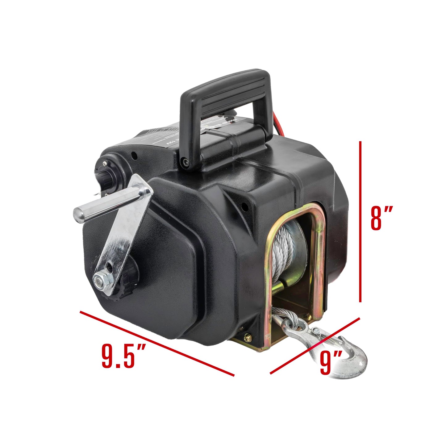 Extreme Max 3006.8918 Reversible Electric Boat Winch - 12V DC, Steel Cable (5.5mm x 11m), 11,000 lbs. Rolling / 9,900 lbs. Marine / 3,500 lbs. Pulling Capacity