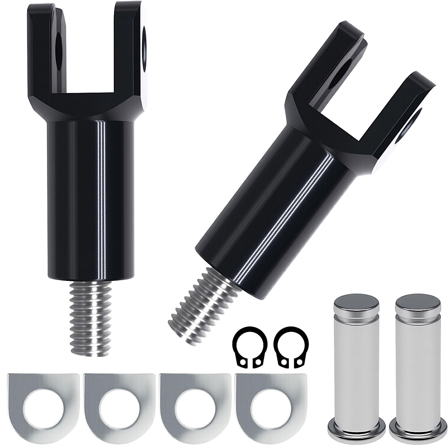 Amavoler Passenger Foot Peg Supports Mounts Clevis Kit Compatible With Harley Davidson Softail 2000-2006. (black)