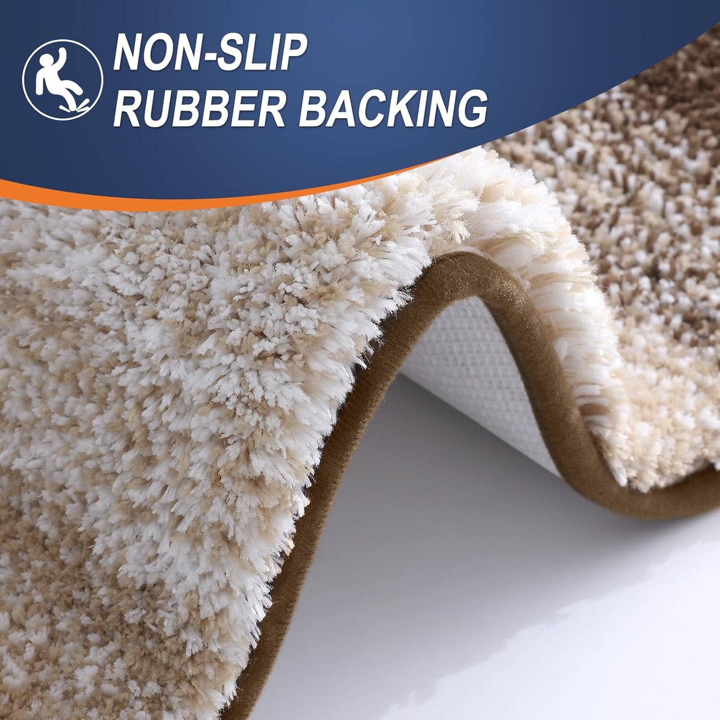 OLANLY Bathroom Rugs - Extra Soft Microfiber Mat, Quick Dry & Machine Washable, 36x24, Light Brown