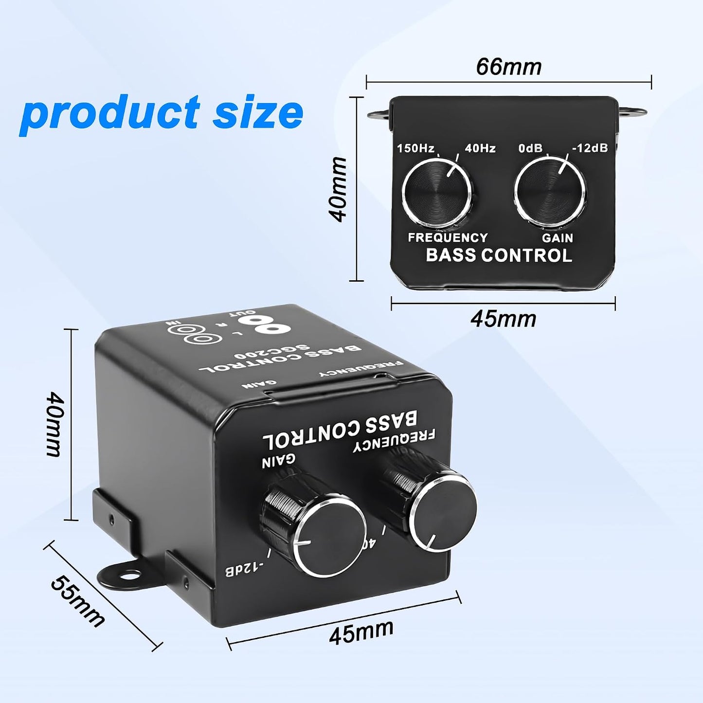 MEIRIYFA RCA Bass Knob for Car Amplifier Volume Control Knob Universal Car Audio Gain Regulator Remote Controller