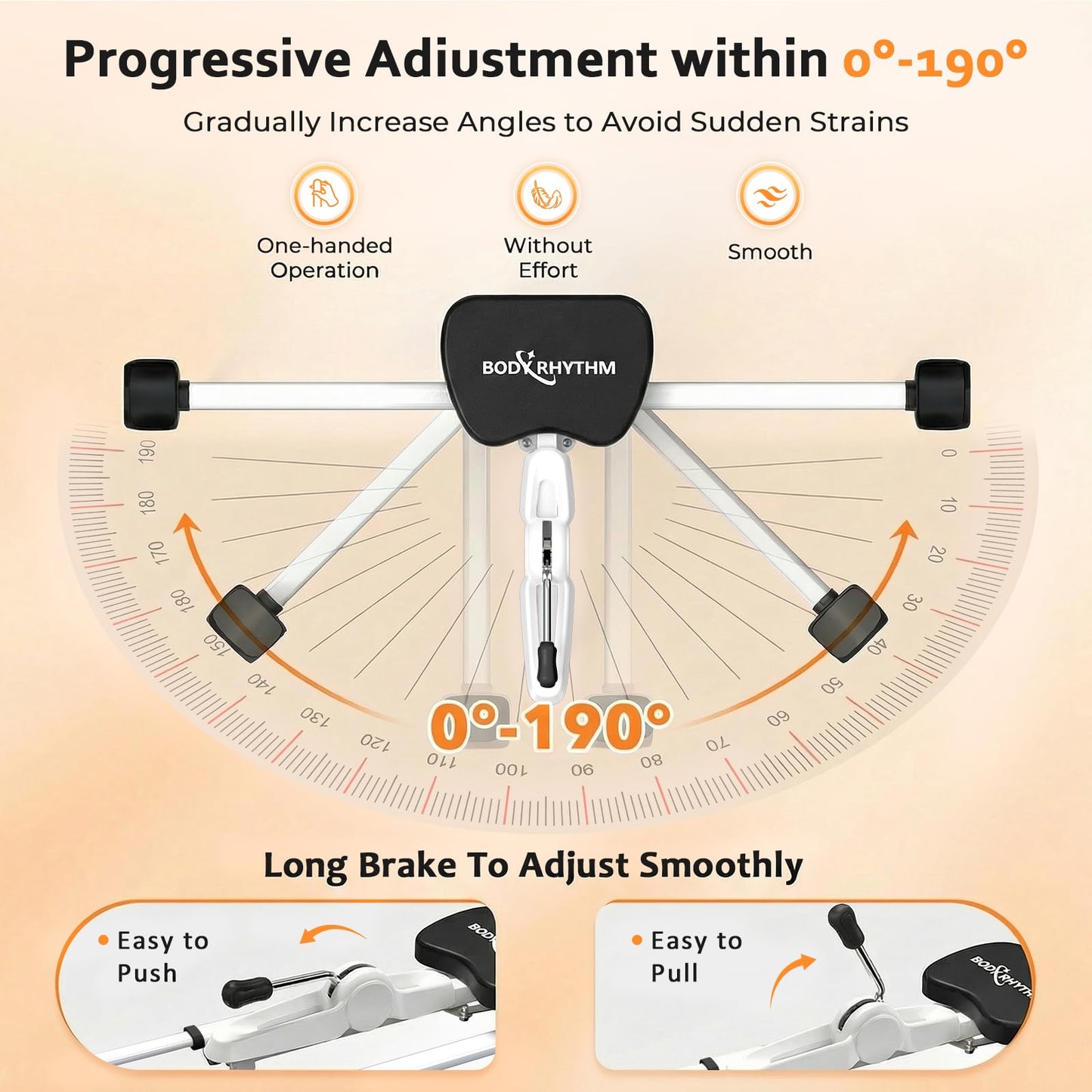 BODY RHYTHM Leg Stretcher - Split Machine for Leg Stretching - Flexibility Stretching Equipment - Ballet, Yoga, Dance, Martial Arts, MMA - Home Yoga Gym Fitness (Black)