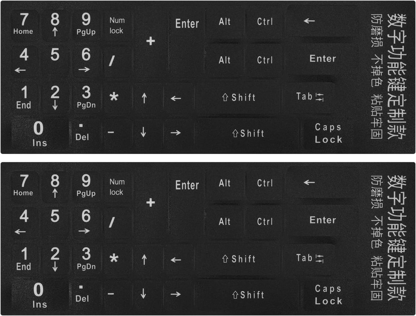 CaseBuy 2PCS Keyboard Number Stickers, Keyboard Number Pad Replacement Stickers Universal for Wireless Numeric Pad
