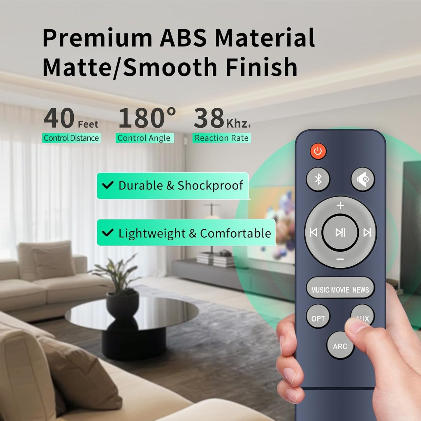 WDZP KY-8000 KY-2023, ky2020D New Soundbar Remote Control Replacement for Assistrust HoYLluDLL Sound bar
