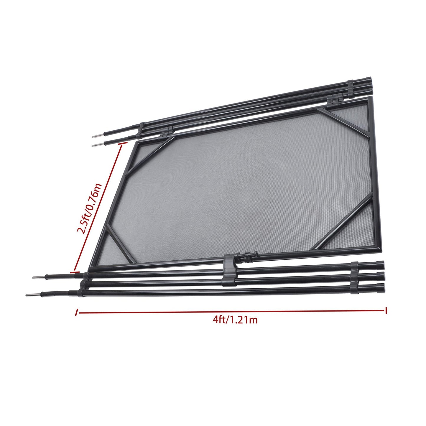 WFLNHB Easy-Install Pool Secure Gate, 4x2.5FT Pool Secure Fence Gate with Stainless Steel Latch for Inground Pools, Standalone Child Pet Barrier for Guarding Inground Pool and Spa Areas
