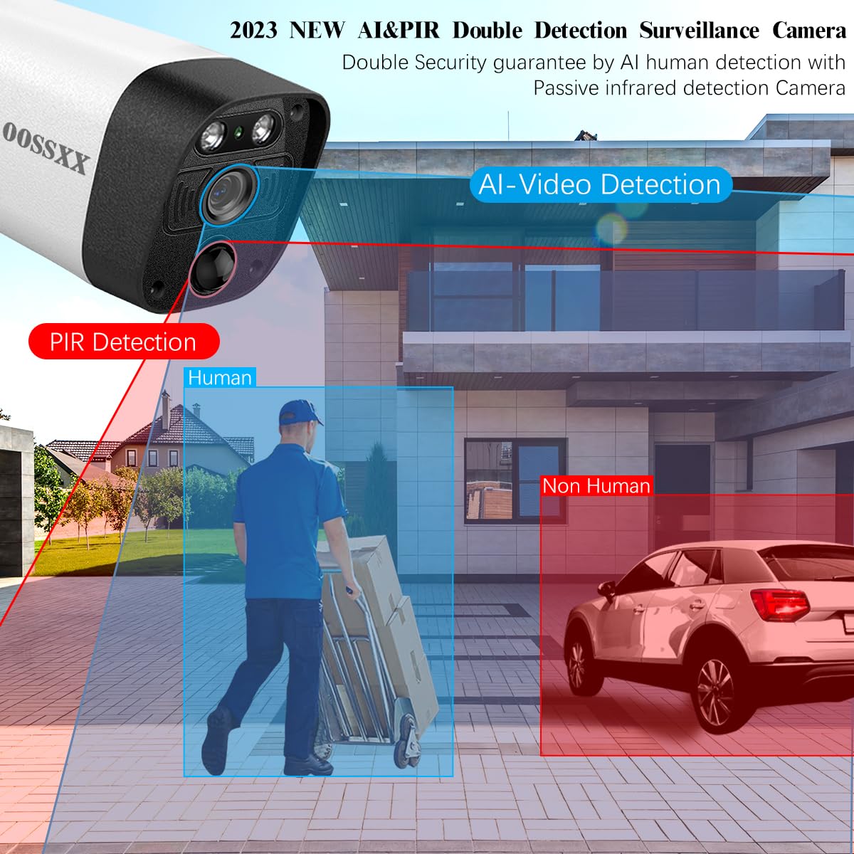 (2026 Update) 4K POE Security Camera System, 8CH NVR with 8 Wired 4K Bullet Cameras, 130° Wide Angle, AI Human Detection, PIR Sensor, Two-Way Audio, IP66 Waterproof, 4TB HDD, Free App No Monthly Fee