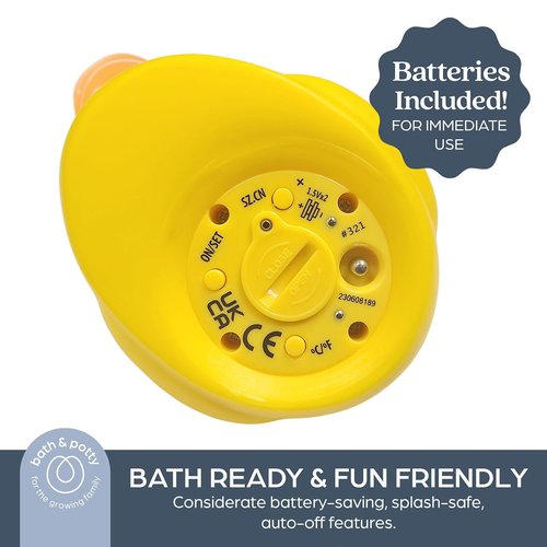 Dreambaby Duck Baby Bath Thermometer - Instant Digital Water & Room Temperature Reader | Fun Floating Toy for Newborns