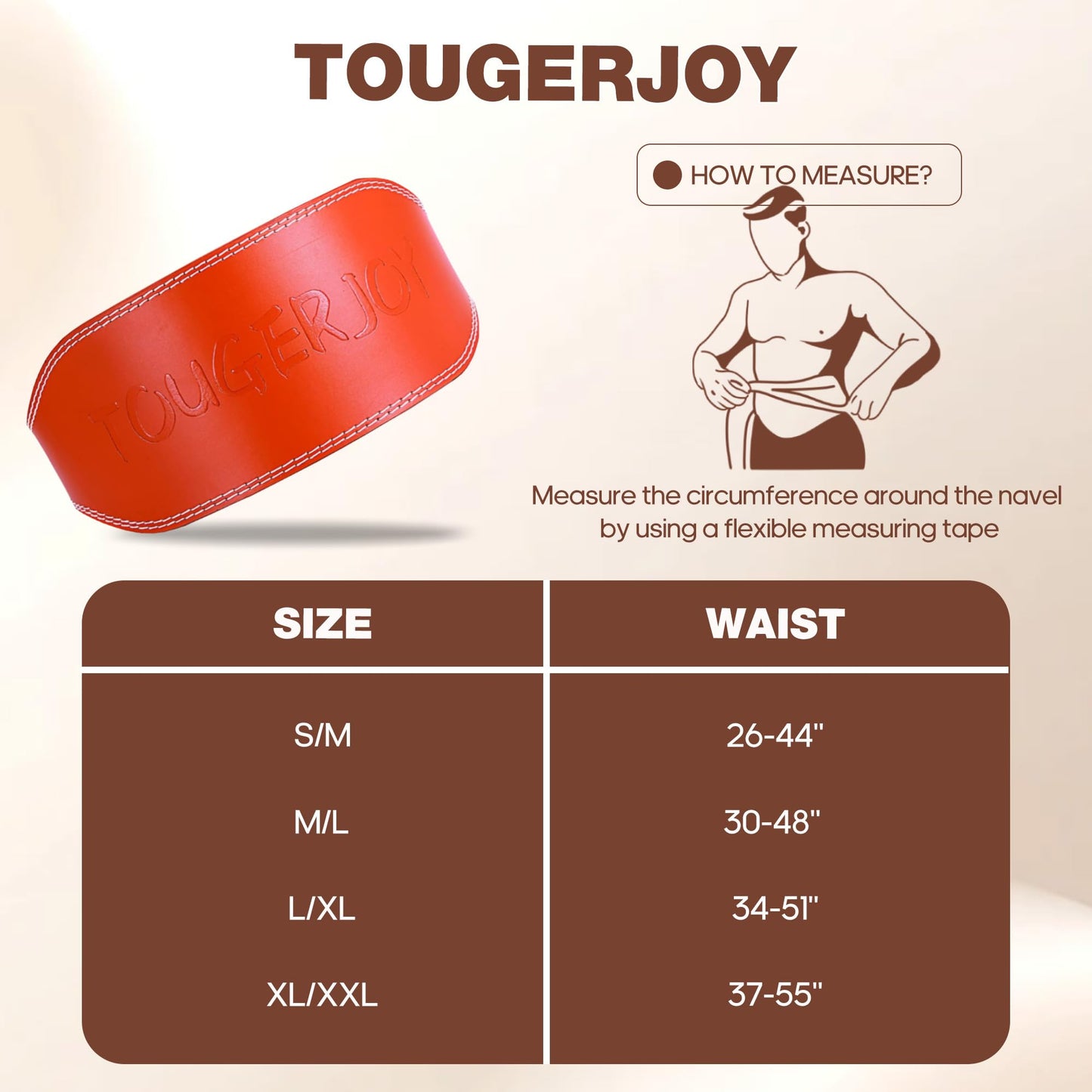 Genuine Leather Weight Lifting Belt for Men Double Prong Power Belt Heavy Duty - Strong, Stabilizing Back Support for Deadlifts, Squats Powerlifting