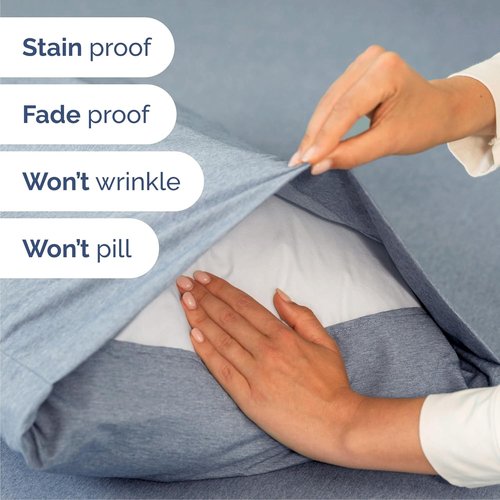 Cal King Size 4 Piece Sheet Set - Hotel Luxury Cooling Bedding - Breathable & Wrinkle-Free - Blue