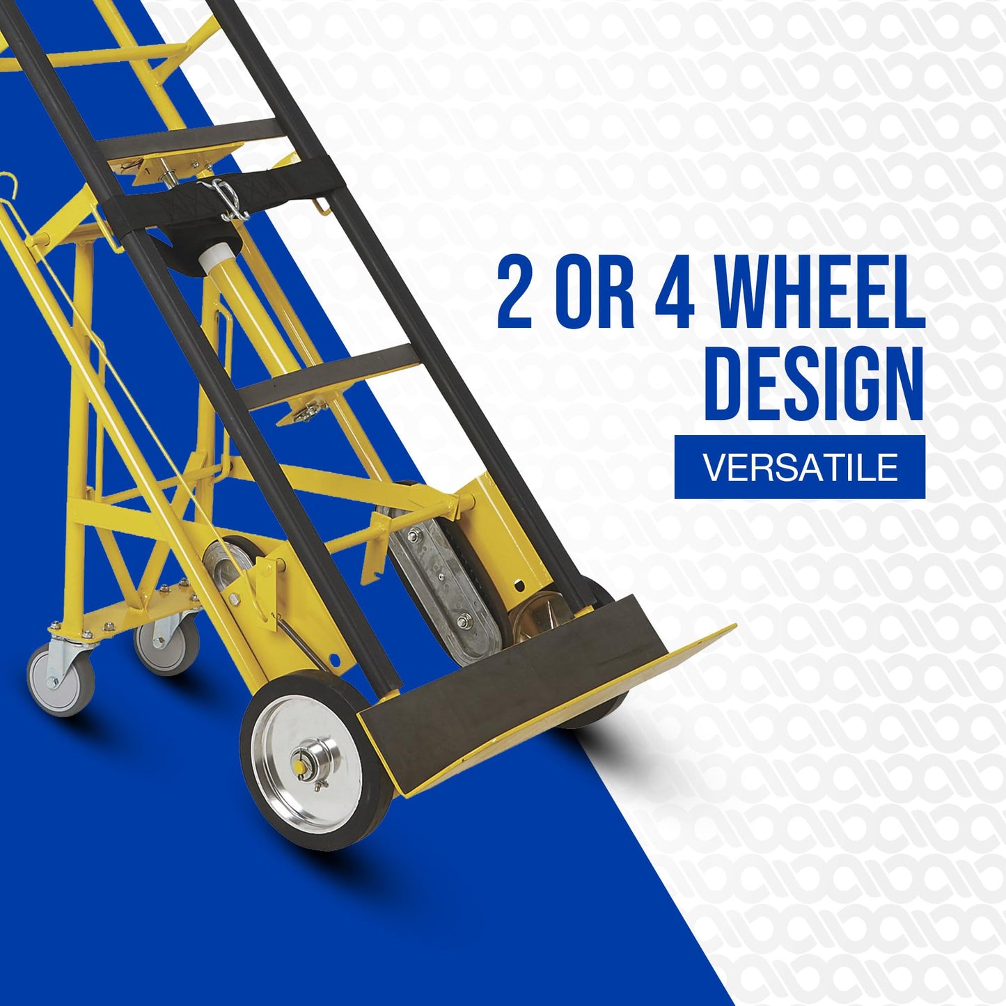 Strongway Industrial Hand Truck – 1200 lb Capacity Heavy-Duty Appliance Dolly, Convertible 2/4-Wheel Design, 8" Rubberized Wheels, Auto-Rewind Ratchet Belt & Stair-Climbing Capability