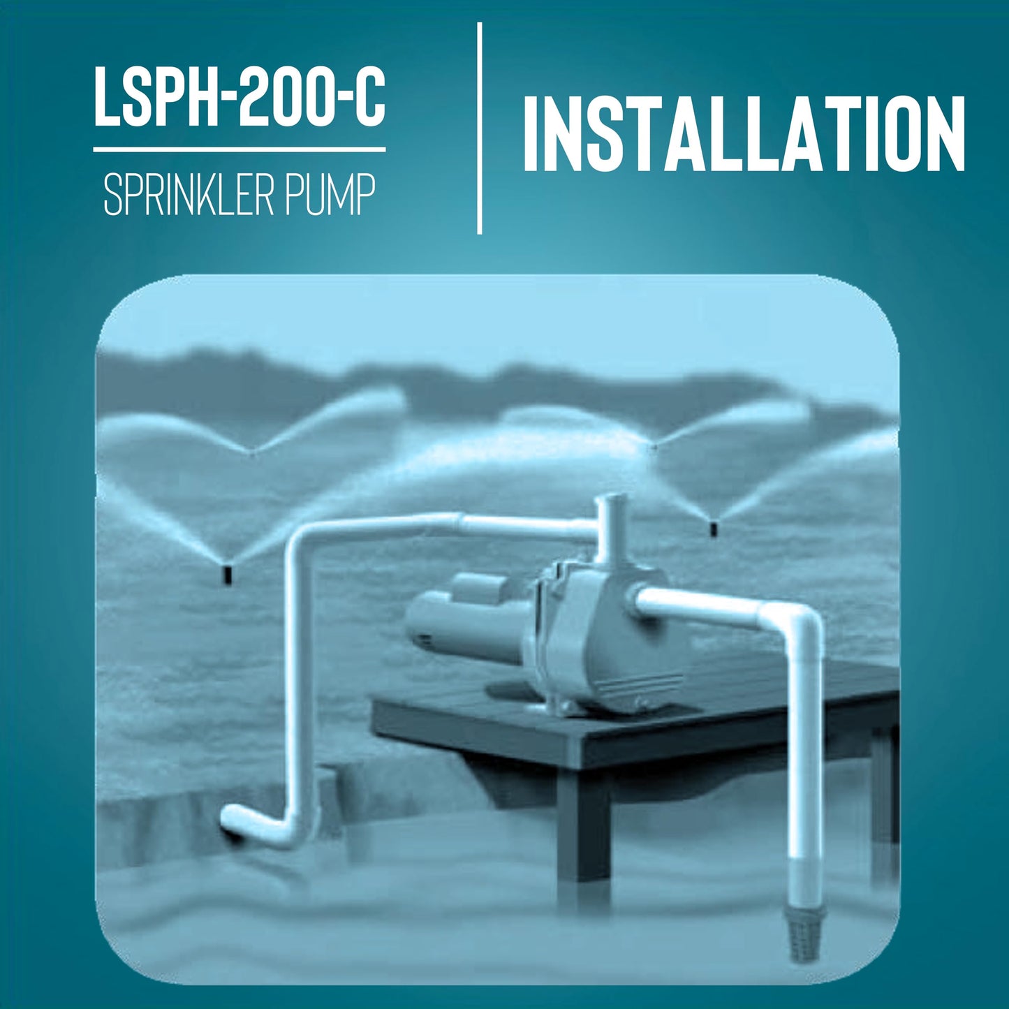 Little Giant LSPH-200-C 2 HP, 230 Volts, 84 GPM, 57 PSI High Pressure Sprinkler/Irrigation Pump, Blue, 558298