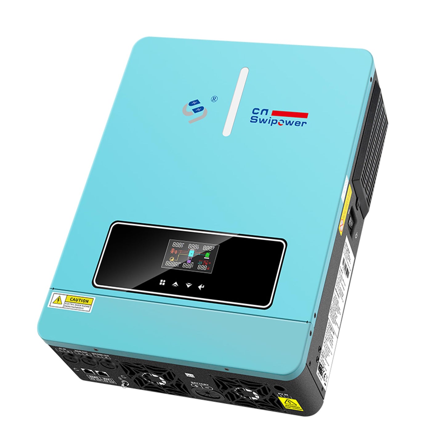 Xijia 3600W Hybrid Solar Inverter，24VDC to 120VAC Power Converter with 120A MPPT Solar Charging Controller，Battery-Less Operation Pure Sine Wave Inverter for Home, RVs and Off-Grid Cabin