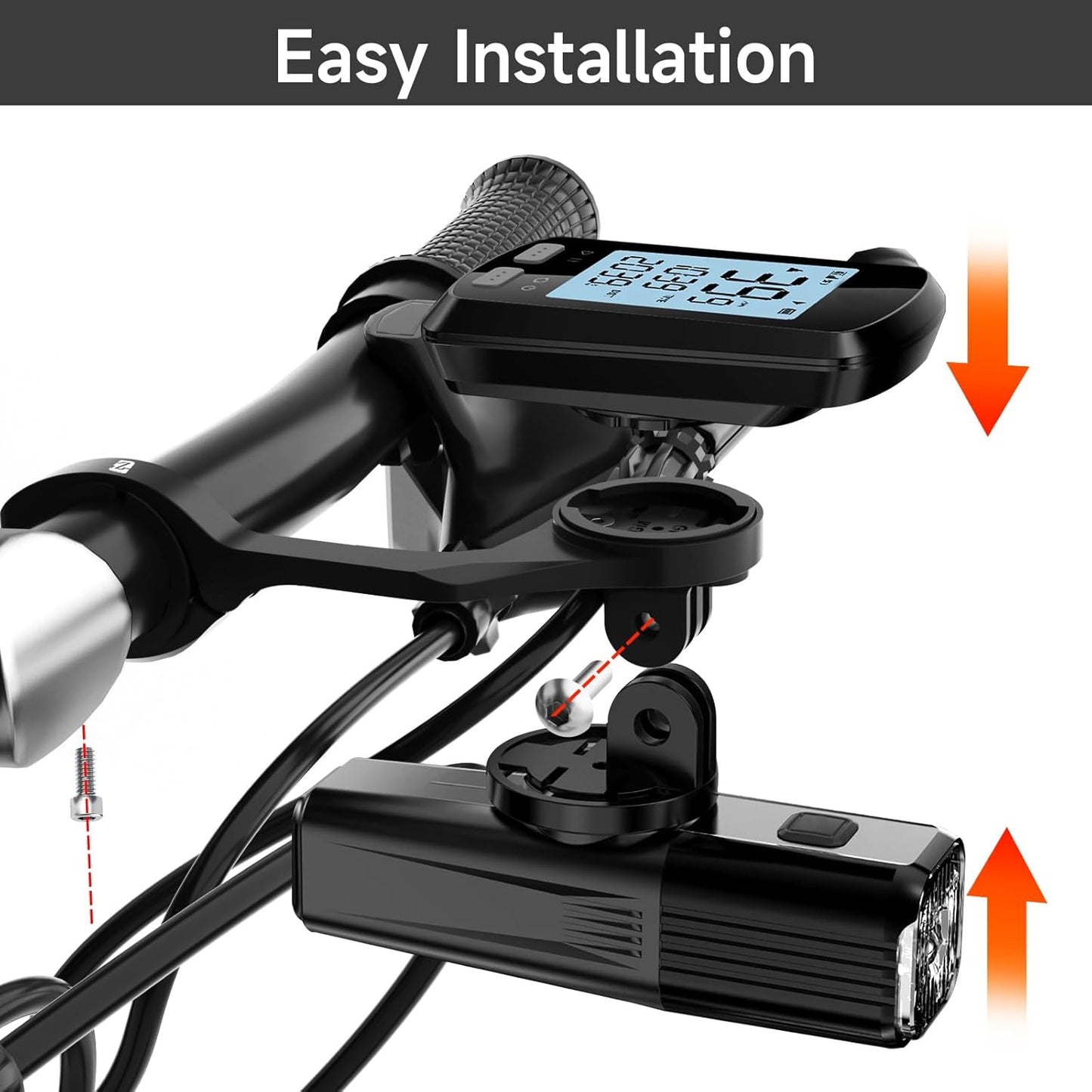 ZIDAOKA 25.6mm 31.8mm Bike GPS Computer Mount for Garmin,Out Front Bike Mount for Riders,Cycling Bracket