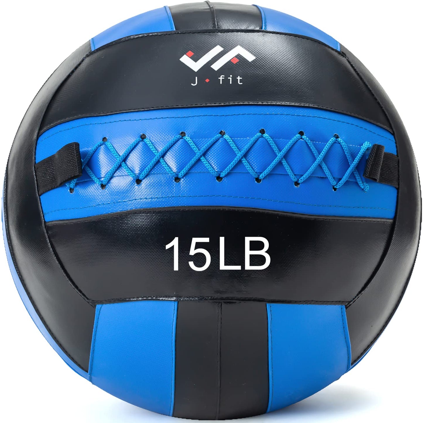 JFIT Wall Ball, 15 LB, Blue/Black