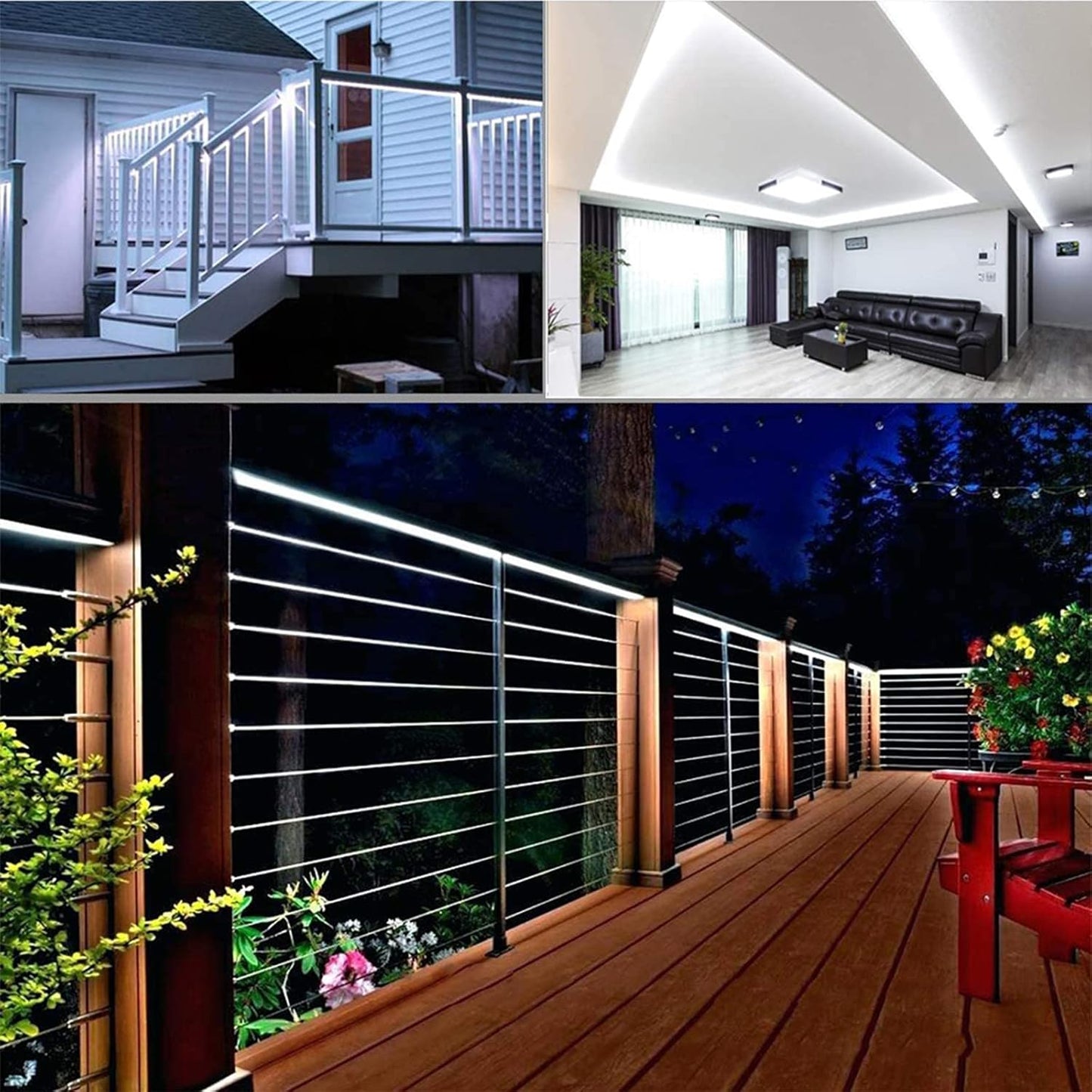 Skiennix 200ft LED Rope Lights - Waterproof Flexible Tube Lighting with 8 Modes for Outdoor & Indoor Use