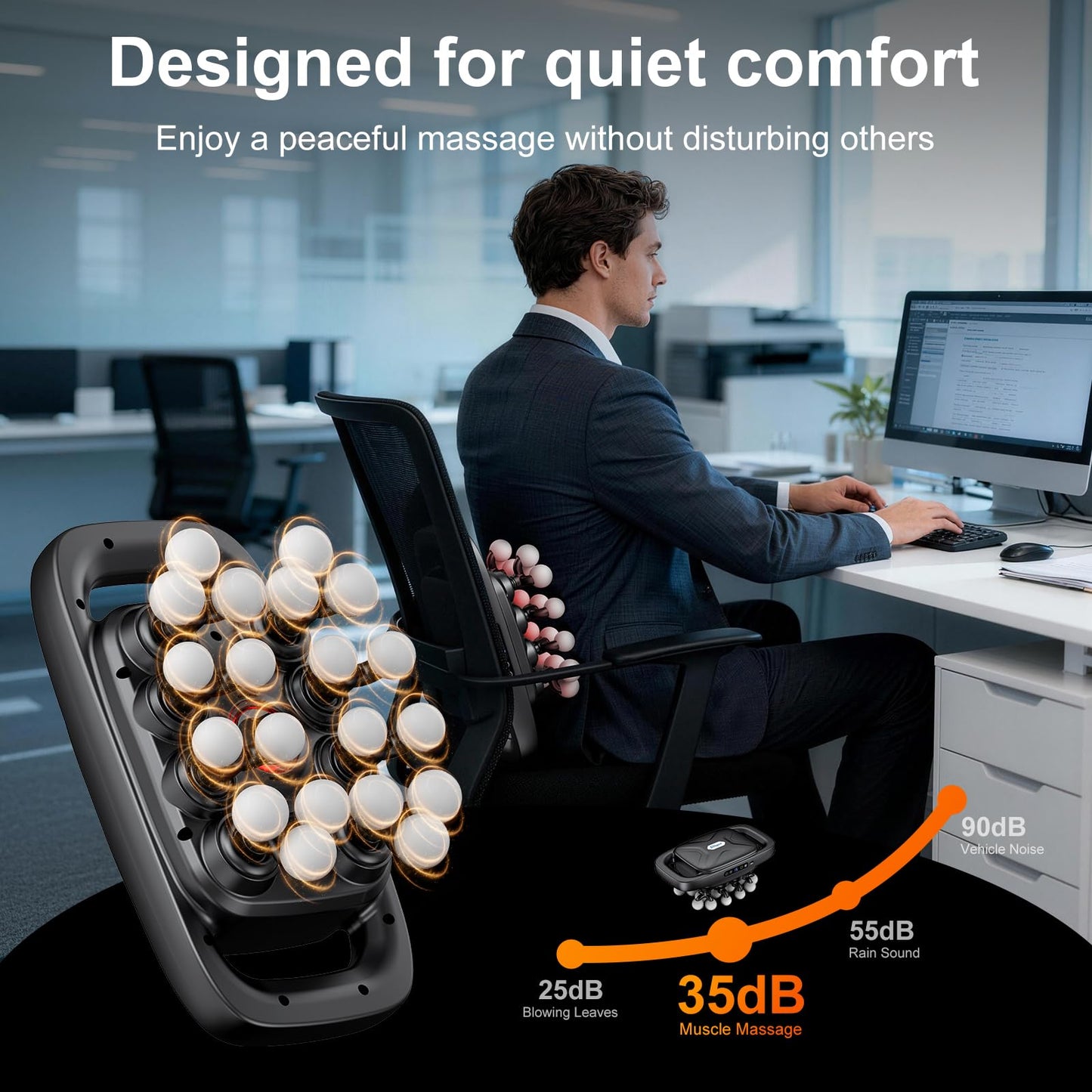Fitiger Massage Gun Deep Tissue for Back, Shoulder and Neck Pain Relief, Powerful Shoulders, Back Massager, Legs, Foot Massager & Full Body Muscle Recovery with 20 Massage Heads, 3 Modes & 30 Speed