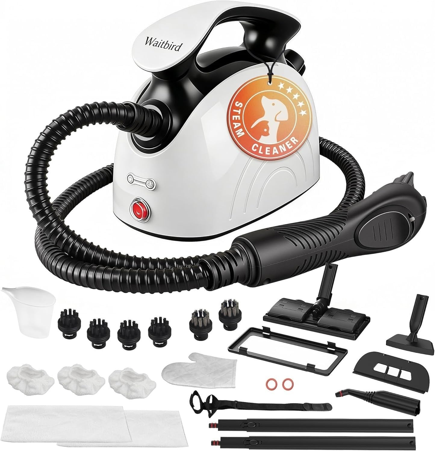 Waitbird Steam Cleaner, Handheld Steamer For Cleaning With 21 Accessories, 248 °F High Temperature, Suitable for Floor, Tile, Window