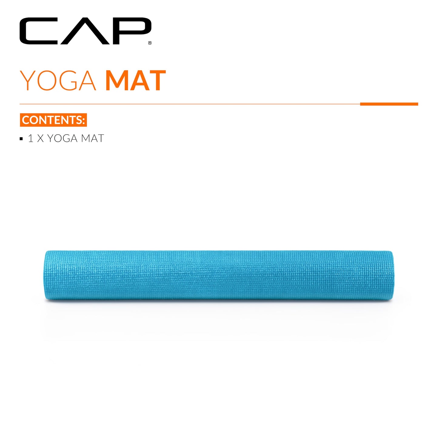CAP Barbell HHY-CF004B Fitness Yoga Mat, Blue, Original version